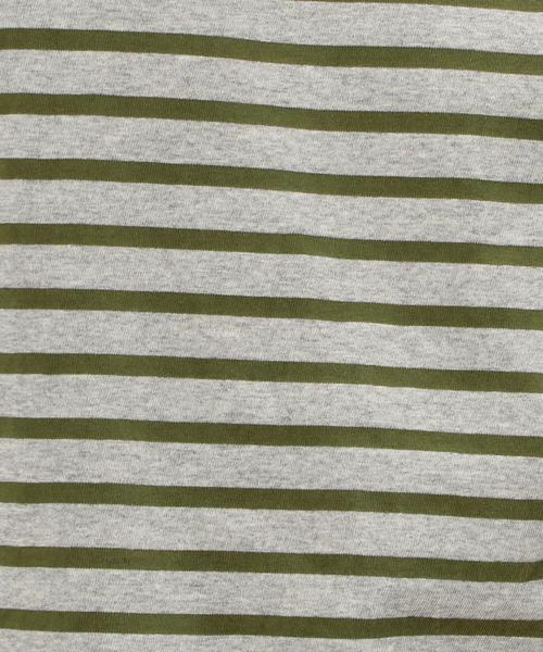 green label relaxing(グリーンレーベルリラクシング)の「KC ボーダー柄 ボートネック 半袖 Tシャツ ②◆(Tシャツ/カットソー・メンズ・ネイビー/ライトグレー/オフホワイト/ホワイト・LARGE/MEDIUM/SMALL/X-LARGE)」の14枚目の写真