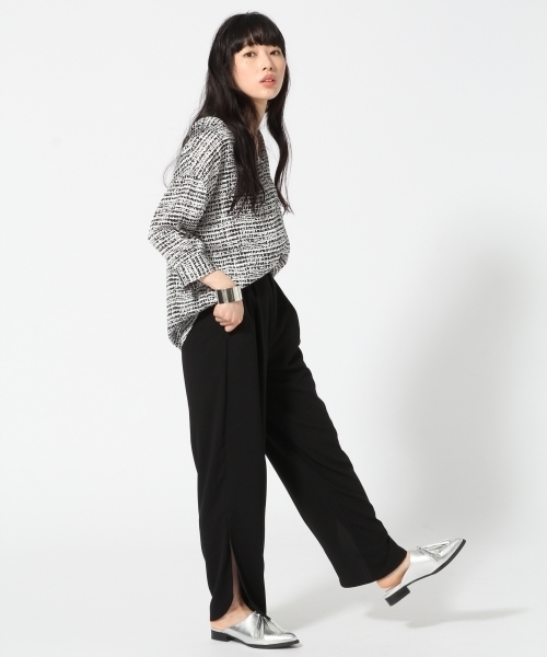 HARE（ハレ）の「サイドスリットパンツ(HARE)（その他パンツ・レディース・グレー/ブラック・MEDIUM/SMALL）」の4枚目の写真