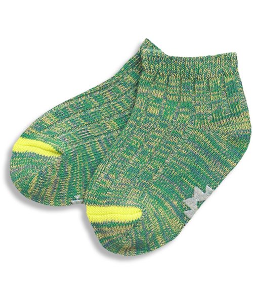 Ampersand（アンパサンド）の「杢調ショートソックス（ソックス/靴下・キッズ・ブルー/グリーン/ピンク・18/15 /12/21）」の2枚目の写真