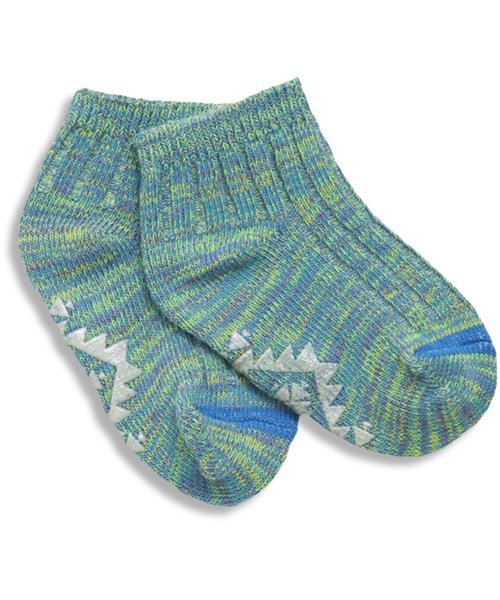 Ampersand（アンパサンド）の「杢調ショートソックス（ソックス/靴下・キッズ・ブルー/グリーン/ピンク・18/15 /12/21）」の4枚目の写真
