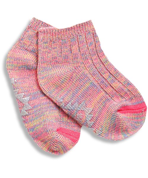 Ampersand（アンパサンド）の「杢調ショートソックス（ソックス/靴下・キッズ・ブルー/グリーン/ピンク・18/15 /12/21）」の6枚目の写真