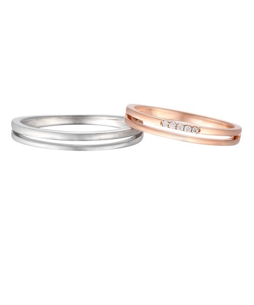 K10ホワイトゴールド ペアリング 【MEN'S】（リング）｜Canal 4