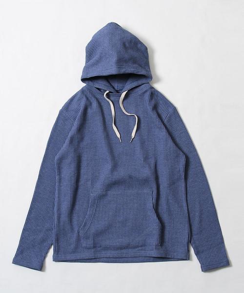 coen（コーエン）の「ワッフルパーカー（パーカー・メンズ・ライトブルー/ブラック/グレー・LARGE/MEDIUM/SMALL/X-LARGE）」の4枚目の写真