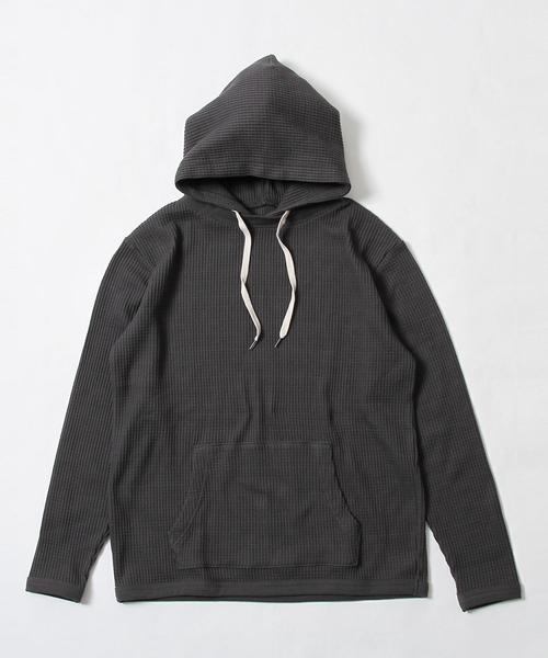 coen（コーエン）の「ワッフルパーカー（パーカー・メンズ・ライトブルー/ブラック/グレー・LARGE/MEDIUM/SMALL/X-LARGE）」の6枚目の写真