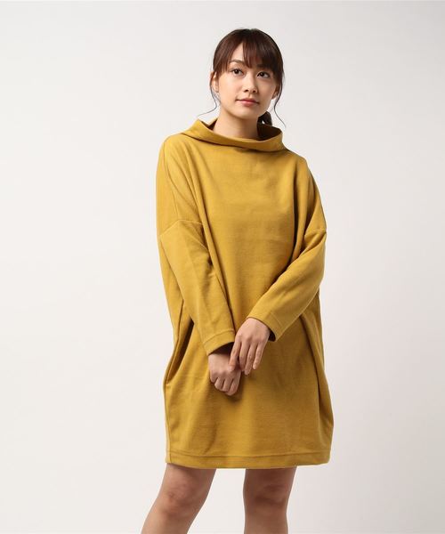 AMERICAN HOLIC（アメリカンホリック）の「・サカリバミニハイネックワンピース（ワンピース・レディース・チャコールグレー/ブラック/カーキ/イエロー/グリーン/グレイッシュベージュ・FREE）」の6枚目の写真