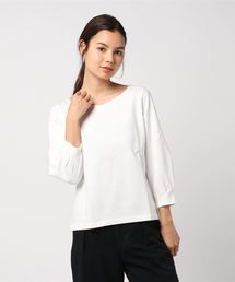 un dix cors | 浅Vリップルプルオーバー(Tシャツ/カットソー)