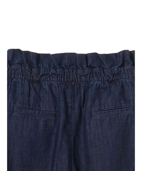 earth music&ecology（アースミュージックアンドエコロジー）の「COTTON USA デニムパンツ(ベルト付ワイド)（デニムパンツ・レディース・ダークインディゴブルー/ライトインディゴブルー・L/M）」の7枚目の写真