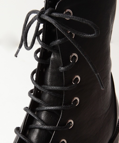 WEGO（ウィゴー）の「WEGO/厚底太ヒールショートブーツ（ブーツ・レディース・ブラック/ブラウン・23.5/24.5）」の9枚目の写真