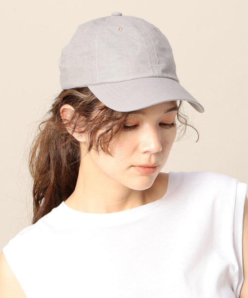 BEAUTY&YOUTH UNITED ARROWS（ビューティーアンドユースユナイテッドアローズ）の「BY コットンリネンキャップ（キャップ・レディース・ワインレッド/ナチュラル/ブラック/グレー・FREE）」の3枚目の写真