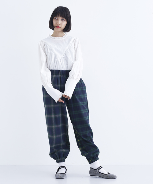 MERLOT（メルロー）の「チェック柄４面ドッキングコクーンパンツ7834（その他パンツ・レディース・ブラック/ネイビー・FREE）」の14枚目の写真