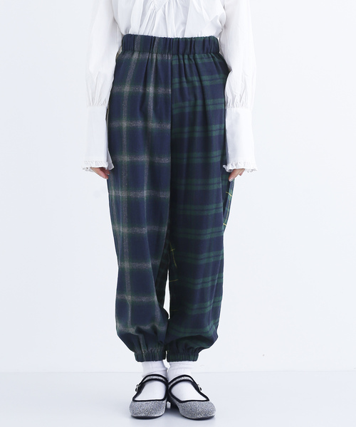MERLOT（メルロー）の「チェック柄４面ドッキングコクーンパンツ7834（その他パンツ・レディース・ブラック/ネイビー・FREE）」の11枚目の写真