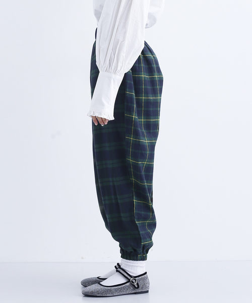 MERLOT（メルロー）の「チェック柄４面ドッキングコクーンパンツ7834（その他パンツ・レディース・ブラック/ネイビー・FREE）」の10枚目の写真