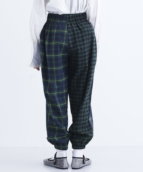 MERLOT（メルロー）の「チェック柄４面ドッキングコクーンパンツ7834（その他パンツ・レディース・ブラック/ネイビー・FREE）」の9枚目の写真