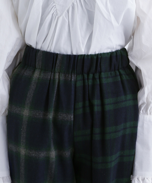 MERLOT（メルロー）の「チェック柄４面ドッキングコクーンパンツ7834（その他パンツ・レディース・ブラック/ネイビー・FREE）」の8枚目の写真