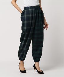 MERLOT | チェック柄４面ドッキングコクーンパンツ7834(その他パンツ)