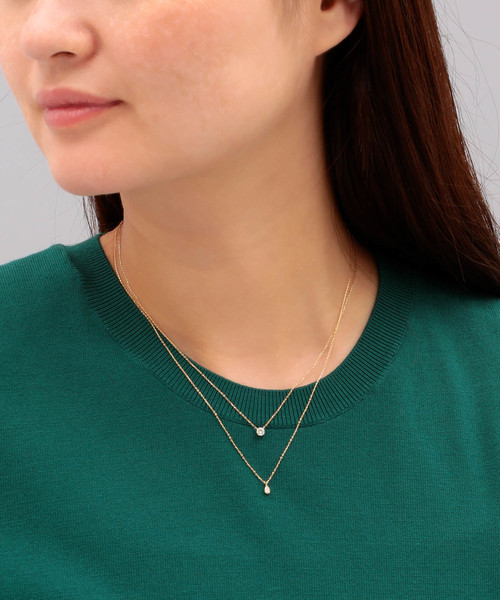 agete（アガット）の「K18ダイヤモンドネックレス（ネックレス・レディース・ゴールド系その他・FREE）」の3枚目の写真