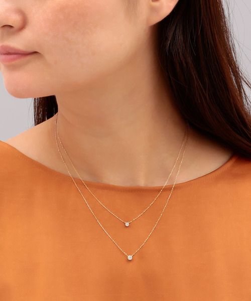 agete（アガット）の「K18ダイヤモンドネックレス（ネックレス・レディース・ゴールド系その他・FREE）」の2枚目の写真