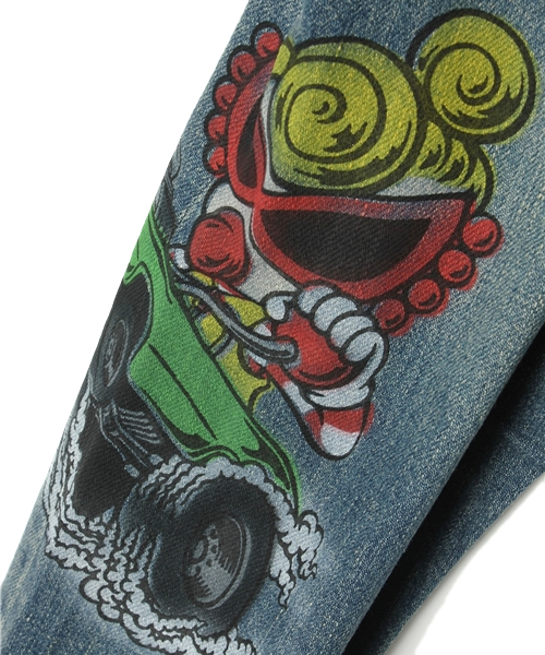 HYSTERIC MINI（ヒステリックミニ）の「Snake Racing Circuit デニム(ストレート)（デニムパンツ・キッズ・インディゴブルー・110/120/100）」の3枚目の写真