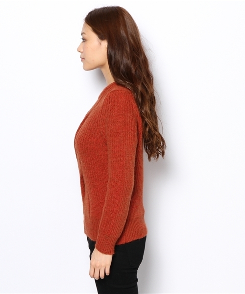 IENA（イエナ）の「STARK 畦ニットプルオーバー。（ニット/セーター・レディース・チャコールグレー/アイボリー/オレンジ・FREE）」の11枚目の写真