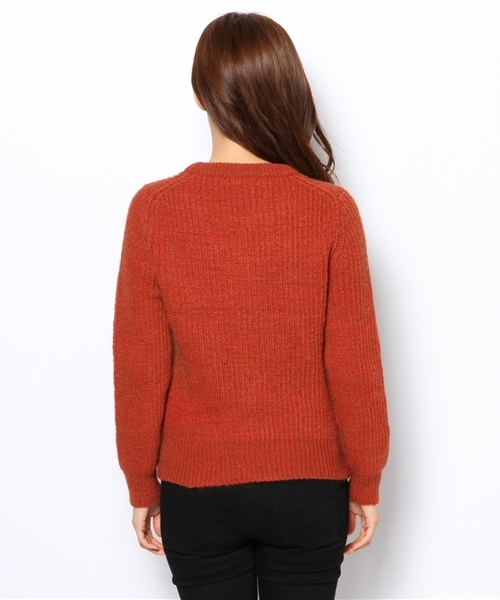 IENA（イエナ）の「STARK 畦ニットプルオーバー。（ニット/セーター・レディース・チャコールグレー/アイボリー/オレンジ・FREE）」の12枚目の写真