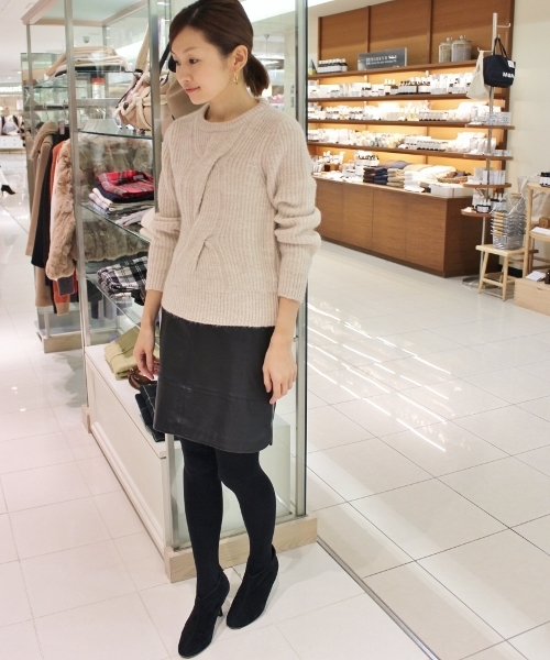 IENA（イエナ）の「STARK 畦ニットプルオーバー。（ニット/セーター・レディース・チャコールグレー/アイボリー/オレンジ・FREE）」の7枚目の写真