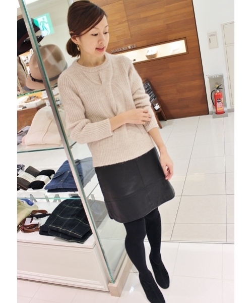 IENA（イエナ）の「STARK 畦ニットプルオーバー。（ニット/セーター・レディース・チャコールグレー/アイボリー/オレンジ・FREE）」の8枚目の写真