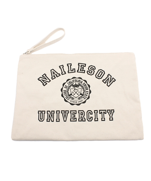 WEGO（ウィゴー）の「WEGO/カレッジクラッチバッグ（クラッチバッグ・レディース・ホワイト/サックスブルー/ワイン・FREE）」の2枚目の写真