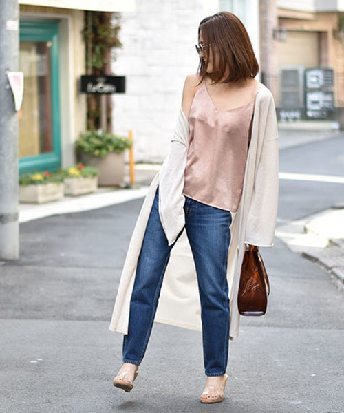 TRUNC(トランクエイティーエイト)の「Linen High gauge Cardigan(カーディガン/ボレロ・レディース・ブラック/アイボリー/キャメル・FREE)」の5枚目の写真