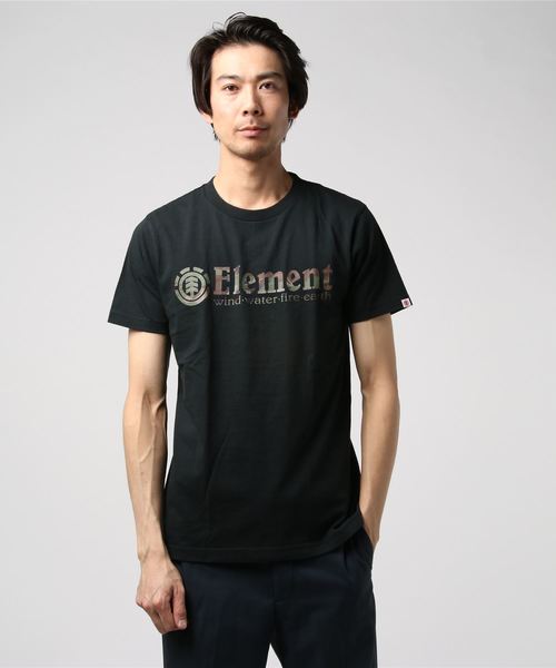 ELEMENT（エレメント）の「半袖Tシャツ ELEMENT LOGO AJ021-204（Tシャツ/カットソー・メンズ・ホワイト/ブラック・M/XL/L）」の2枚目の写真