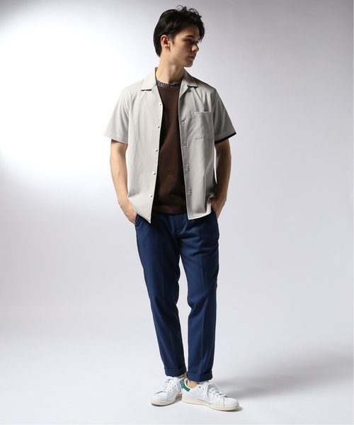 EDIFICE（エディフィス）の「コットン/リヨセル ポンチ クルーネック TEE（Tシャツ/カットソー・メンズ・ブラック/ホワイト/ネイビー/ブラウン・LARGE/MEDIUM/SMALL）」の5枚目の写真