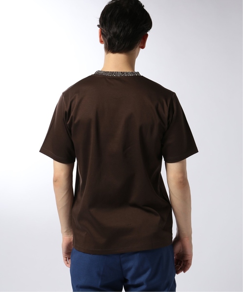 EDIFICE（エディフィス）の「コットン/リヨセル ポンチ クルーネック TEE（Tシャツ/カットソー・メンズ・ブラック/ホワイト/ネイビー/ブラウン・LARGE/MEDIUM/SMALL）」の8枚目の写真