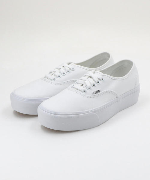 VANS（バンズ）の「＜VANS（バンズ）＞AUTHENTIC オーセンティック プラットフォーム/スニーカー  о（スニーカー・レディース・ホワイト・7/5/6/5h/6h）」の2枚目の写真