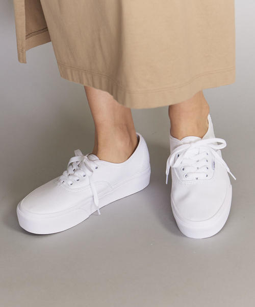 VANS（バンズ）の「＜VANS（バンズ）＞AUTHENTIC オーセンティック プラットフォーム/スニーカー  о（スニーカー・レディース・ホワイト・7/5/6/5h/6h）」の8枚目の写真