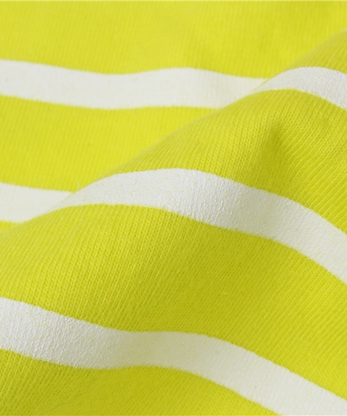 B:MING by BEAMS（ビーミングバイビームス）の「○ビーミング by ビームス / ボーダーワッペンT（Tシャツ/カットソー・キッズ・ネイビー/ミント/オフホワイト・80/150/100/120/90/110/130/140）」の4枚目の写真