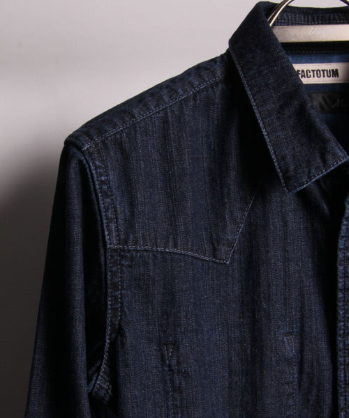 FACTOTUM(ファクトタム)の「【オンライン限定セール対象品】FACTOTUM × MAGINE AMERICAN RAG CIE Limited edition ワンウォッシュデニムシャツ∴(シャツ/ブラウス・メンズ・インディゴブルー・48/46)」の3枚目の写真