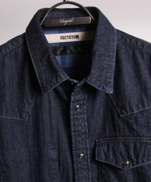 FACTOTUM(ファクトタム)の「【オンライン限定セール対象品】FACTOTUM × MAGINE AMERICAN RAG CIE Limited edition ワンウォッシュデニムシャツ∴(シャツ/ブラウス・メンズ・インディゴブルー・48/46)」の20枚目の写真