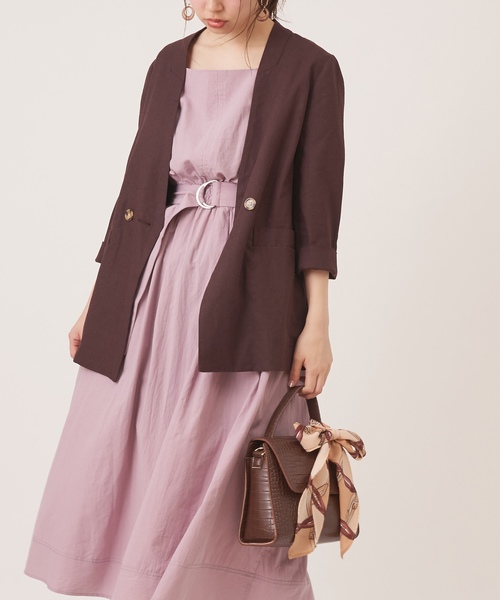 natural couture（ナチュラルクチュール）の「クロコ2WAYレトロショルダーバッグ（ショルダーバッグ・レディース・ブラック/ベージュ/ブラウン・FREE）」の9枚目の写真