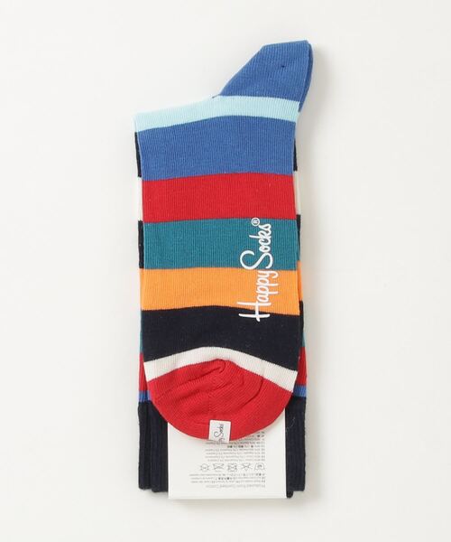 Happy Socks（ハッピーソックス）の「Happy Socks/ハッピーソックス STRIPE SOCK/ストライプ ソックス（ソックス/靴下・レディース・ホワイト×ネイビー/ブルー系その他/ブルー系その他2・36-40）」の4枚目の写真