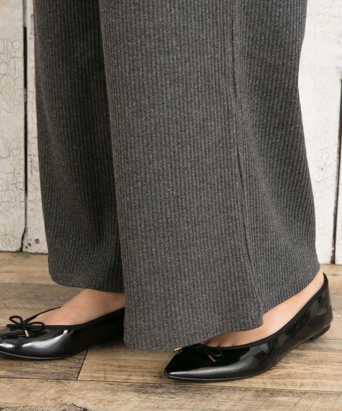 sabstreet my standard(サブストリートマイスタンダード)の「カットソーリブパンツ【大きいサイズ対応】【15号(3L)~19号(5L)】(その他パンツ・レディース・チャコールグレー/ブラック・19号/15号)」の9枚目の写真