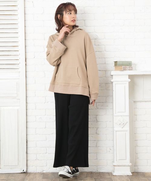 sabstreet my standard(サブストリートマイスタンダード)の「カットソーリブパンツ【大きいサイズ対応】【15号(3L)~19号(5L)】(その他パンツ・レディース・チャコールグレー/ブラック・19号/15号)」の11枚目の写真