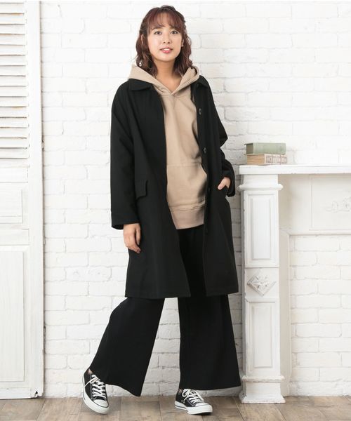 sabstreet my standard(サブストリートマイスタンダード)の「カットソーリブパンツ【大きいサイズ対応】【15号(3L)~19号(5L)】(その他パンツ・レディース・チャコールグレー/ブラック・19号/15号)」の12枚目の写真