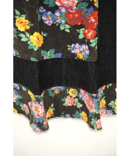 ブランド古着】AD2001 カットオフ パッチワーク フレアデニムスカート