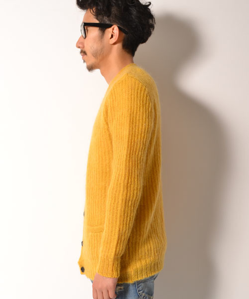 AMERICAN RAG CIE（アメリカンラグシー）の「AMERICAN RAG CIE モヘアウールシルクカーディガン 109-AWA-M142-KN006（ニット/セーター・メンズ・オフホワイト/ネイビー/イエロー/レッド・2/1）」の22枚目の写真