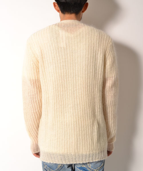 AMERICAN RAG CIE（アメリカンラグシー）の「AMERICAN RAG CIE モヘアウールシルクカーディガン 109-AWA-M142-KN006（ニット/セーター・メンズ・オフホワイト/ネイビー/イエロー/レッド・2/1）」の10枚目の写真