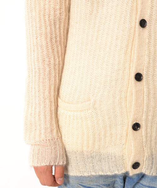 AMERICAN RAG CIE（アメリカンラグシー）の「AMERICAN RAG CIE モヘアウールシルクカーディガン 109-AWA-M142-KN006（ニット/セーター・メンズ・オフホワイト/ネイビー/イエロー/レッド・2/1）」の12枚目の写真