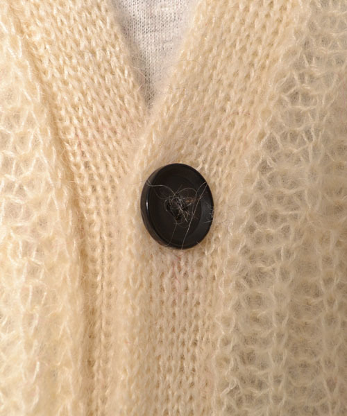 AMERICAN RAG CIE（アメリカンラグシー）の「AMERICAN RAG CIE モヘアウールシルクカーディガン 109-AWA-M142-KN006（ニット/セーター・メンズ・オフホワイト/ネイビー/イエロー/レッド・2/1）」の13枚目の写真