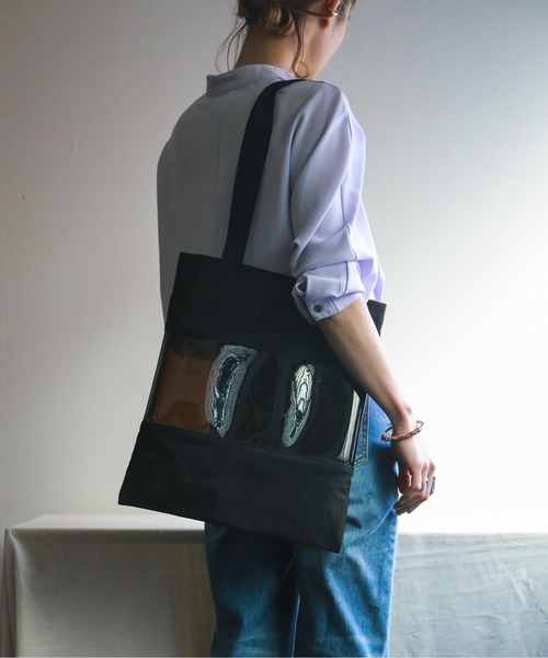 rapiecage(ラピエサージュ)の「キャンバスPVCコンビトートBAG(トートバッグ・レディース・ブラック/パープル/キナリ・FREE)」の14枚目の写真