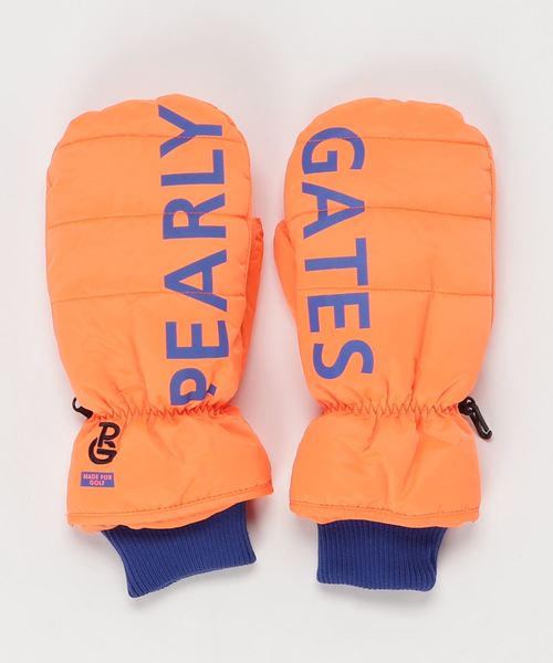 PEARLY GATES(パーリーゲイツ)の「【PEARLY GATES】合繊ミトン (UNISEX)(ゴルフグッズ)」|オレンジ