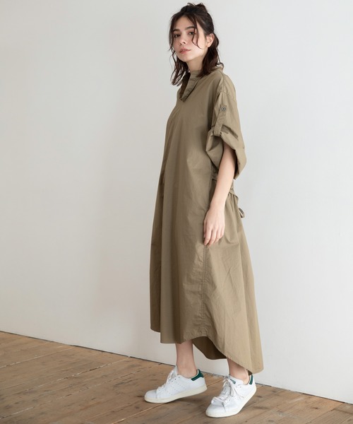 Munich(ミューニック)の「ビンテージコットンツイル シャーリングシャツワンピース(シャツワンピース・レディース・ベージュ/カーキ/ブラック・FREE)」の10枚目の写真