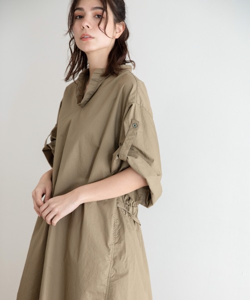 Munich(ミューニック)の「ビンテージコットンツイル シャーリングシャツワンピース(シャツワンピース・レディース・ベージュ/カーキ/ブラック・FREE)」の12枚目の写真